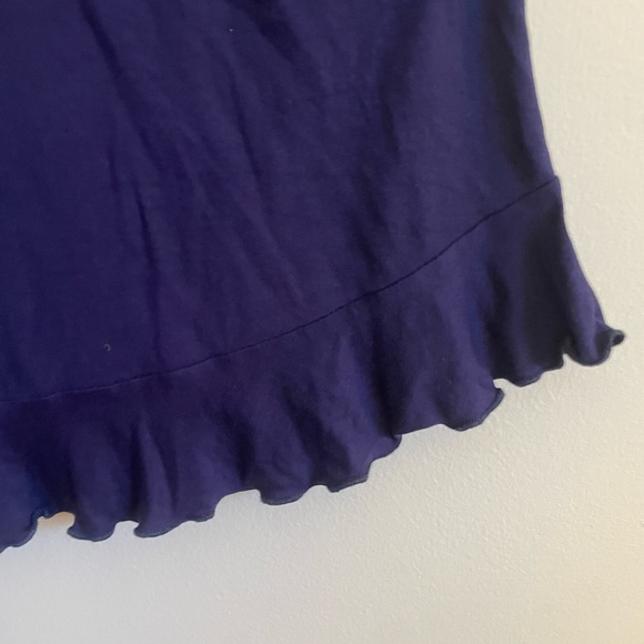 Navy Ruffle Hem Maternity Tank Top from Pink Blush - Size XL - Picture 6 of 7